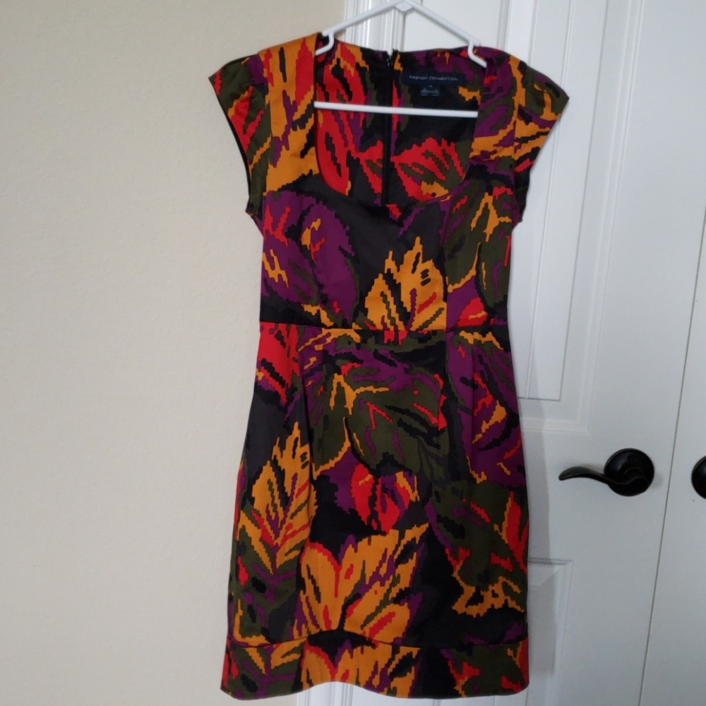 French Connection dress with a low neck